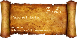Peichel Lola névjegykártya